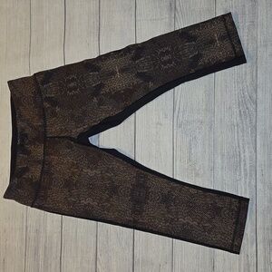 Lululemon Women's Wunder Under Crop II Black/Brown Size 10